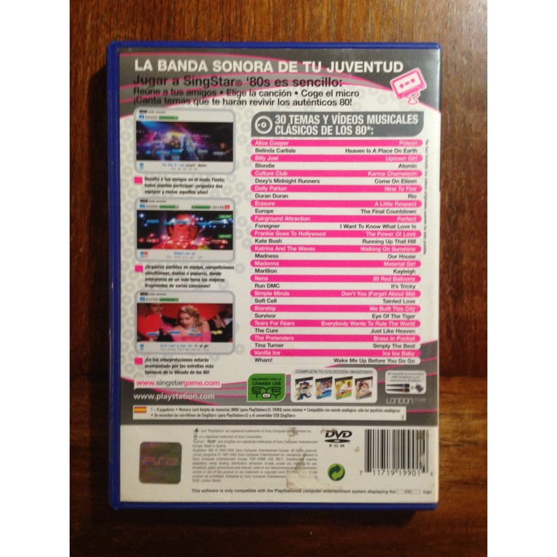 singstar ps2 lista