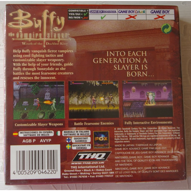 comprar buffy the vampire slayer game boy advance
