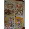 LOTE 4 JUEGOS Wii : HARVEST MOON, HELLO KITTY, TAMAGOTCHI, ULTIMATE BAND - Nuevos