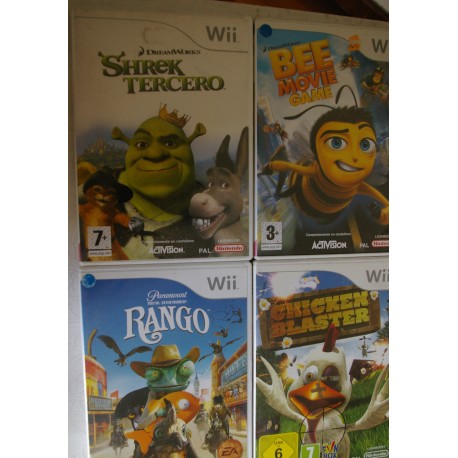 comprar lote wii rango, bee movie, shrek